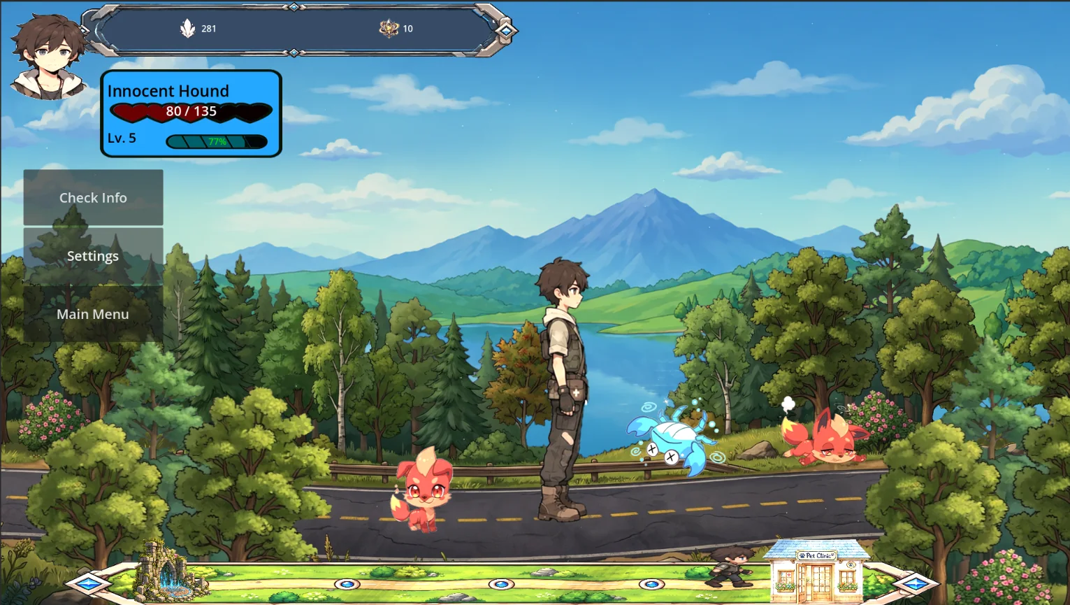 Novabia exploration scene with player and companions